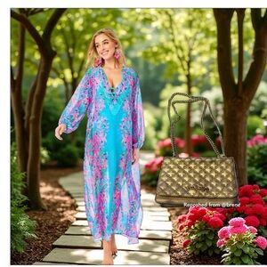 Deal🎄❄️🔥Lilly Pulitzer Gold Crossbody Bag Vintage Clutch